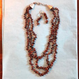 Gorgeous Tigers Eye Necklace and Earring Set